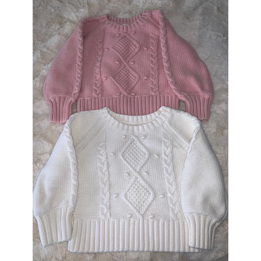 2 GAP Toddler Cable-Knit Sweaters